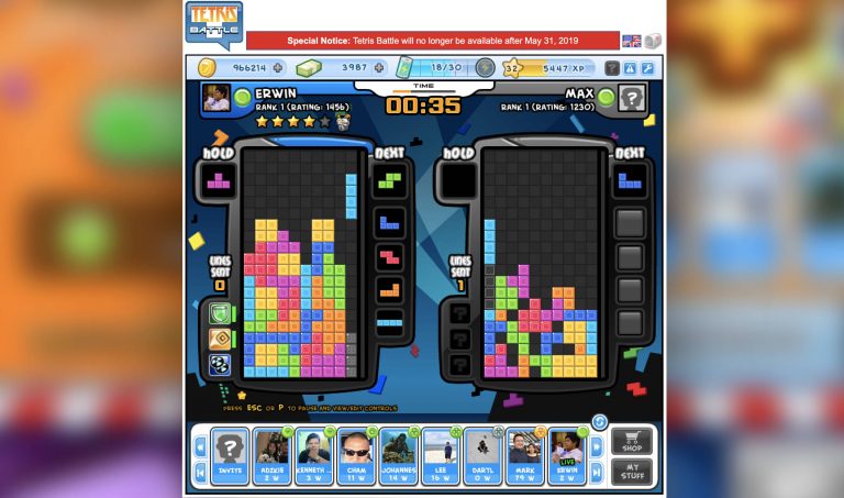 tetris battle 2p online games